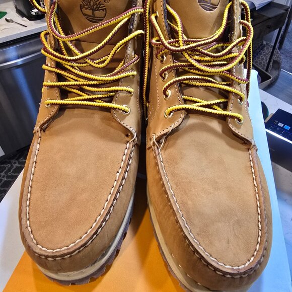 Timberland 7-Eye Authentic Mid Lace Boot Mens Size 10 Wheat Nubuck TB0A2N4C754 - Picture 6 of 14